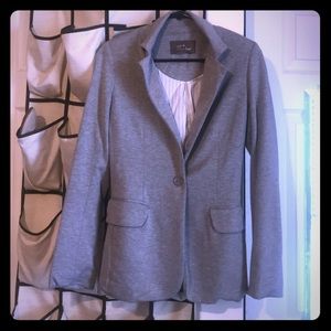 Grey sweatshirt fashion blazer